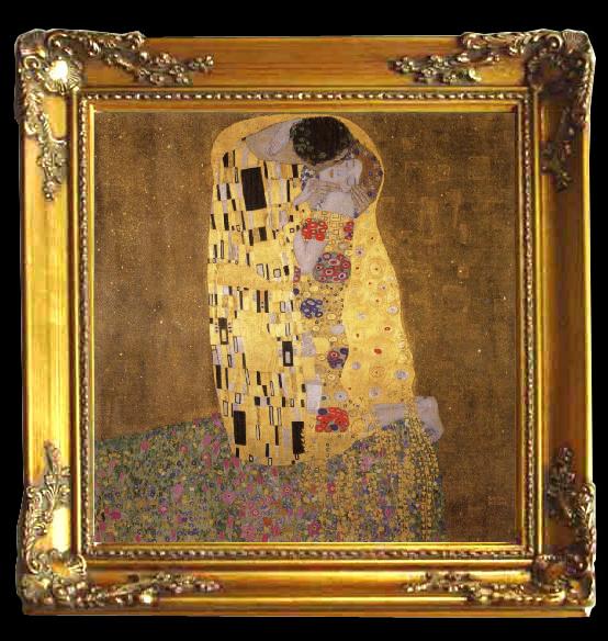 framed  Gustav Klimt The Kiss, Ta092
